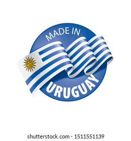Uruguay flag, vector illustration on a white background.