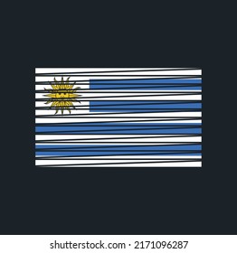 Vector de la bandera de Uruguay. Bandera nacional