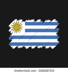 Vector de la bandera de Uruguay. Bandera nacional