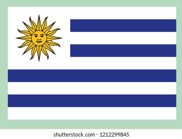 Uruguay Flag Vector.Uruguay flag
