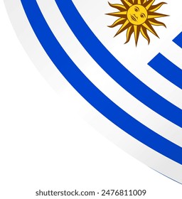 Uruguay flag wave isolated on png or transparent background vector illustration. 