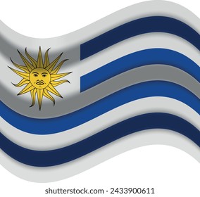 uruguay flag with wind icon