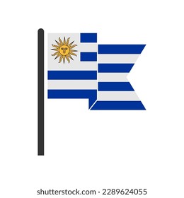 Flag Of Uruguay with metal shield frame 5065917 Vector Art at Vecteezy