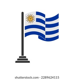Uruguay flags icon set, Uruguay independence day icon set vector sign symbol