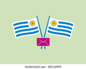 Uruguay Flags Symbol Emblem Email