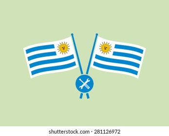 Uruguay Flags Symbol Emblem Garage