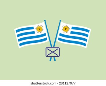 Uruguay Flags Symbol Emblem Mail
