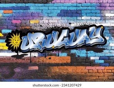 uruguay graffiti lettering typography art illustration