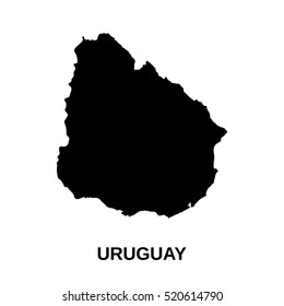 Uruguay high detailed map
