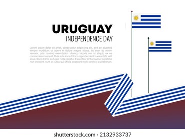 Uruguay independence day background banner poster for national celebration on august 25.