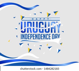 Uruguay Independence day logo concept vector background