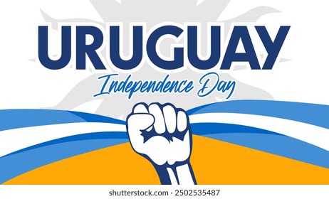 uruguay independence day with uruguayan flag