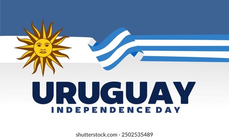 uruguay independence day with uruguayan flag