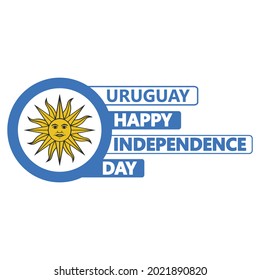 uruguay independence day, white color background