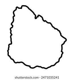 Uruguay island map outline. Vector image