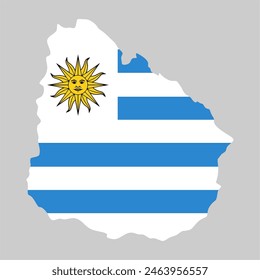 Uruguay island map . Vector image