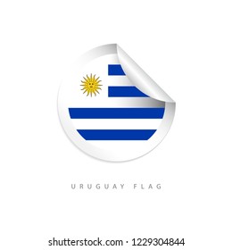 Uruguay Label Flags Vector Template Design Illustration