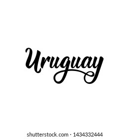 Uruguay. Lettering. Vector illustration. Perfect design for greeting cards, posters, T-shirts, banners print invitations