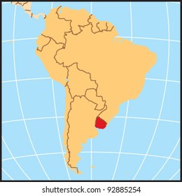 Uruguay Locate Map