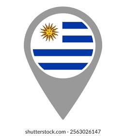 Uruguay Location Pin Icon Vector Illustration