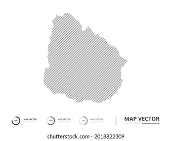 Uruguay Map Abstract Line Gray On Stock Vector (Royalty Free ...