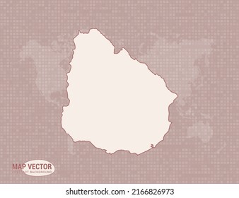 Mapa uruguayo de abstracto diseño vectorial moderno.