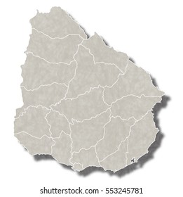 Uruguay map city icon