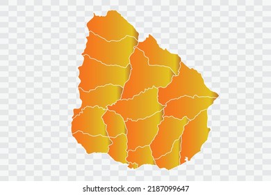 Uruguay Map Gold Dust Color on White Background png