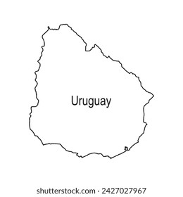 Uruguay mapa icono ilustración vectorial diseño de fondo