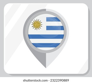 Flaggensymbol der Uruguay-Karte