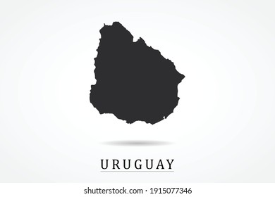 Uruguay Map on white background - Vector illustration eps 10