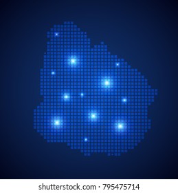 Uruguay map page symbol for your web site design Uruguay map logo, app, UI. Wire frame 3D mesh polygonal network line, design sphere, dot and structure. Uruguay map.vector illustration eps 10