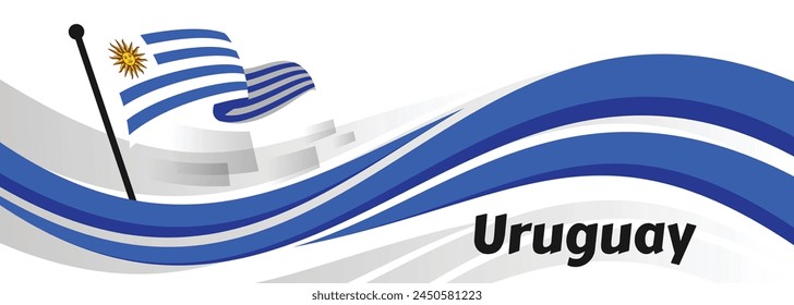 URUGUAY Map and raised fists. National day or Independence day design for URUGUAY celebration