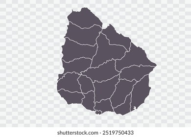 Uruguai Mapa Smoke Color on White Background arquivos de qualidade Png