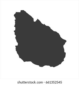 Uruguay map vector. /  Uruguay map.
