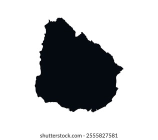 

Uruguay Map vector icon. Map of Uruguay Black Silhouette.