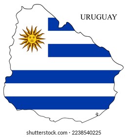 Uruguay map vector illustration. Global economy. Famous country. South America. Latin America. America.