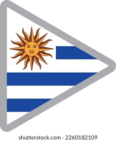 Uruguay national flag icon vector Illustration material
