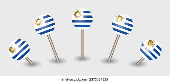 Uruguay National-Karte Marker-Pin Symbol