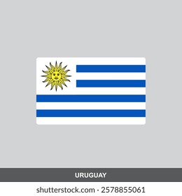 Uruguay national flag vector design