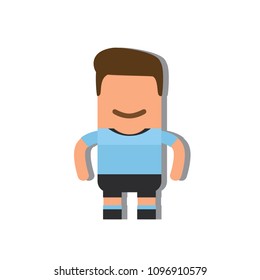 Uruguay national football team icon, vector illustration design.