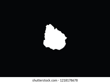 Uruguay outline map country shape state symbol national borders