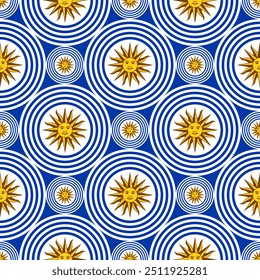 uruguai design padrão. fundo do sol. ilustração vetorial