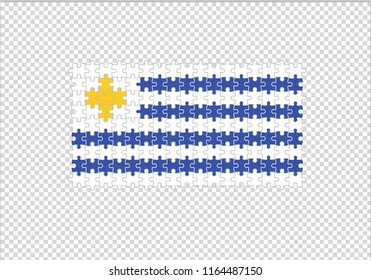Uruguay puzzle effect national flag country emblem