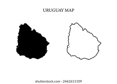 Uruguay region country map vector