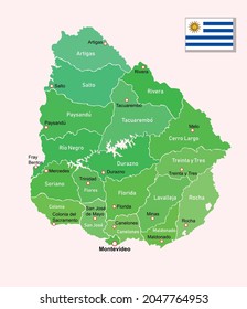 Vektorbild Uruguay Region Karte
