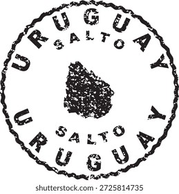 Uruguay Salto Round Seal Diseño de Mapa