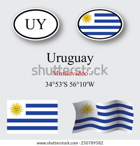 uruguay set against gray background, abstract vector art illustration, image contains transparency