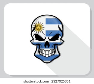 Icono del Orgullo de la Bandera del Cráneo de Uruguay
