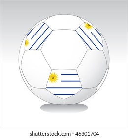 Uruguay soccer ball vector